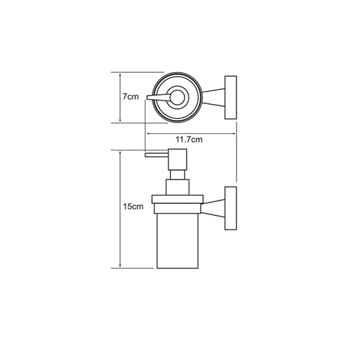 Дозатор жидкого мыла, навесной  К-4099 (блистер), хром